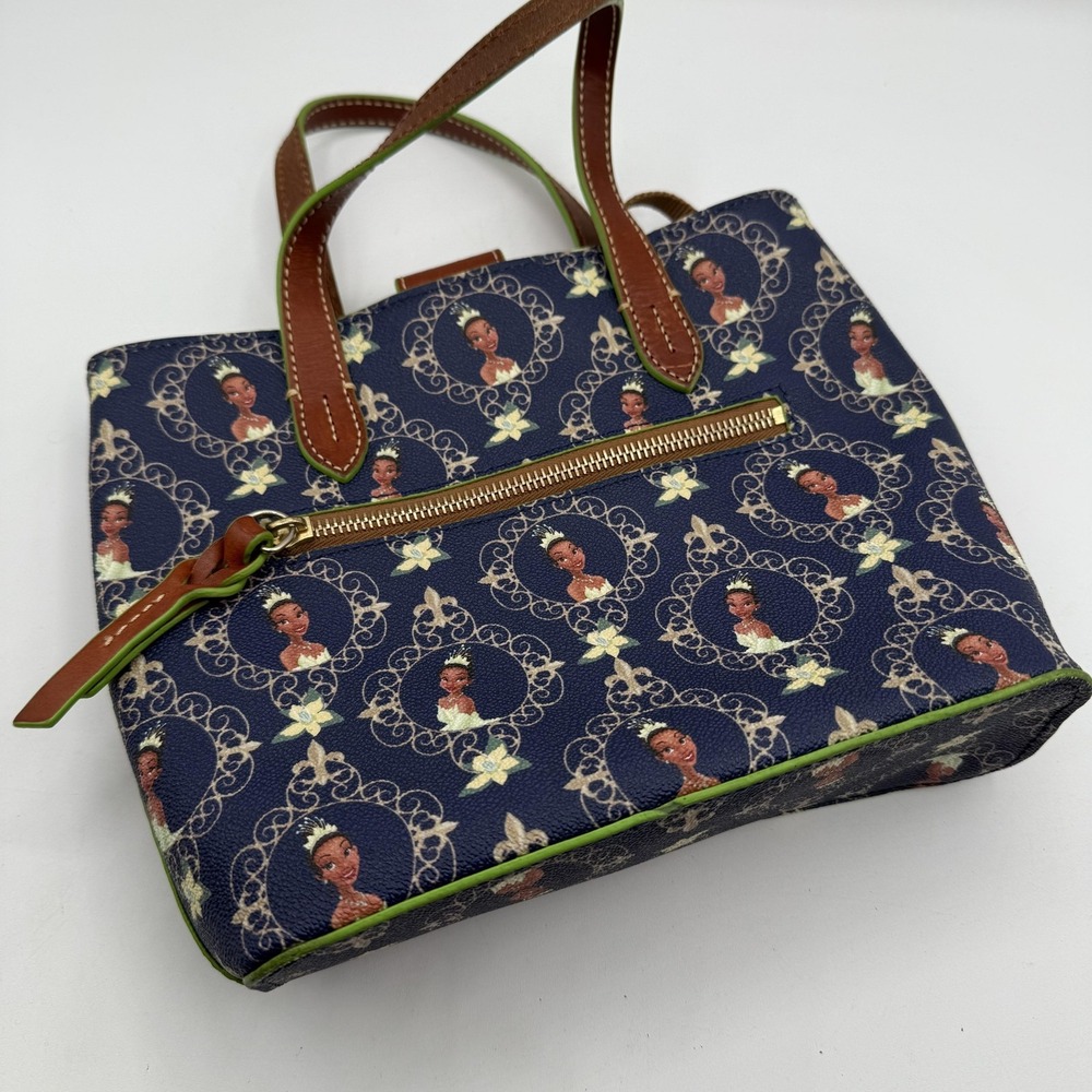 Dooney & Bourke Disney Princess Tiana Satchel Womens Blue Green Dream Big Purse‎ - Picture 4 of 16